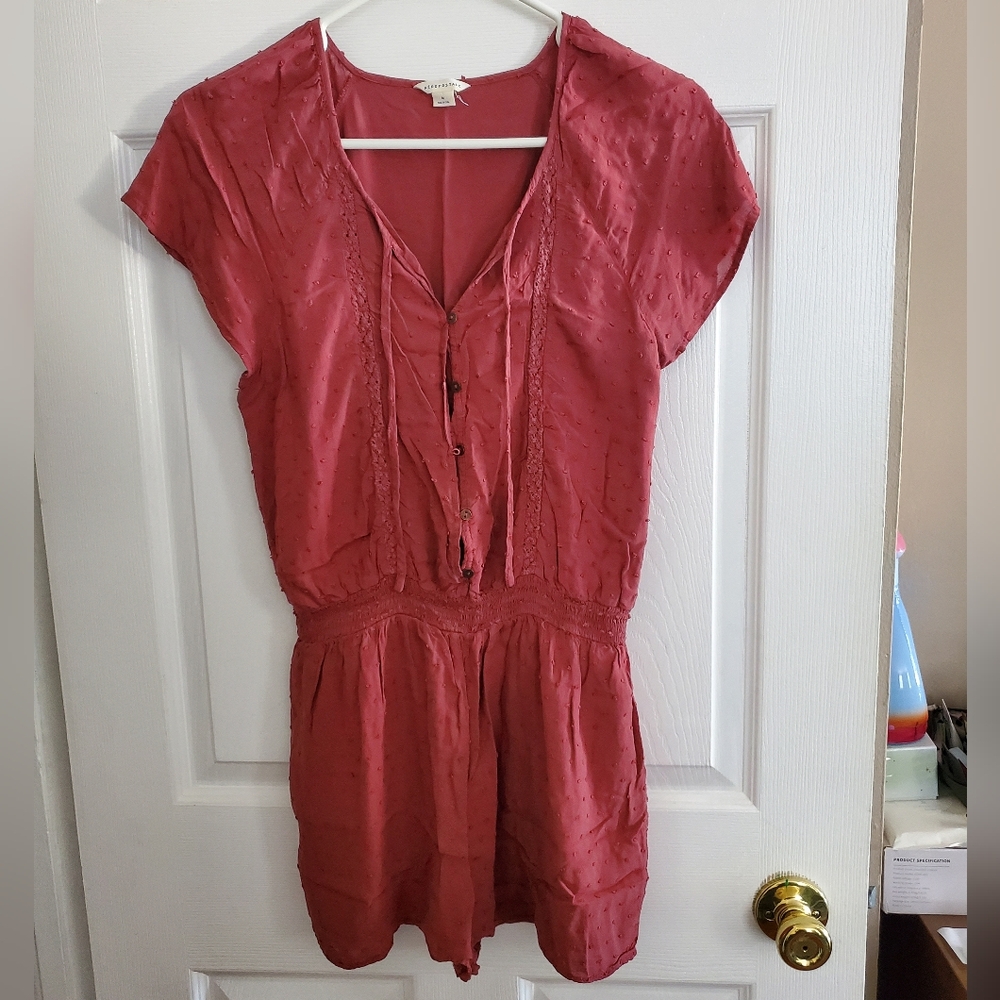 Rust Colored Short Sleeve Romper